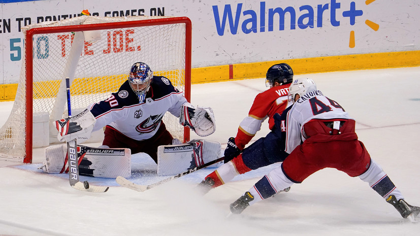 «Флорида» одержала победу над «Коламбусом» в матче НХЛ, Бобровский отразил 34 броска