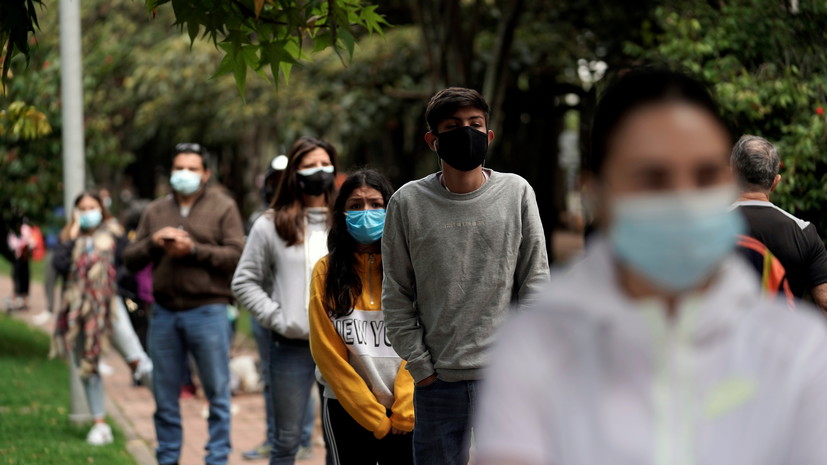За сутки в Колумбии выявлено более 15 тысяч случаев коронавируса