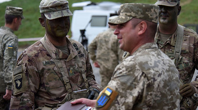 Военнослужащие Украины и США на учениях Rapid Trident 2018