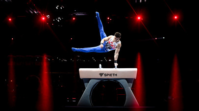 Никита Нагорный на чемпионате Европы по спортивной гимнастике в Базеле
