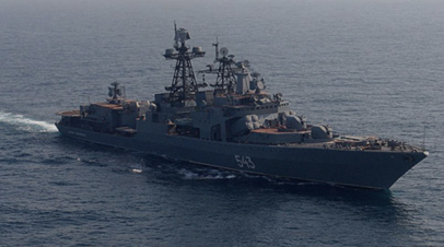 Модернизированный фрегат Тихоокеанского флота «Маршал Шапошников»