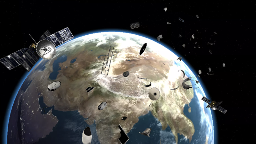 На околоземных орбитах нашли около 7 тысяч тонн космического мусора