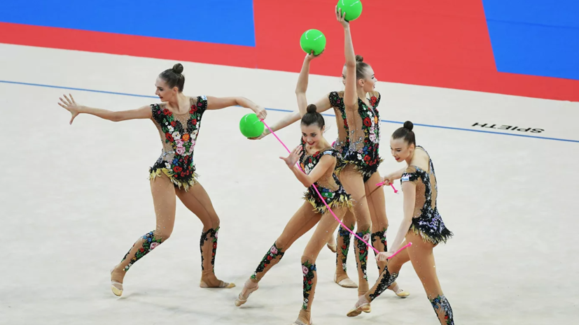 Россиянки победили в групповом многоборье на этапе КМ по художественной гимнастике