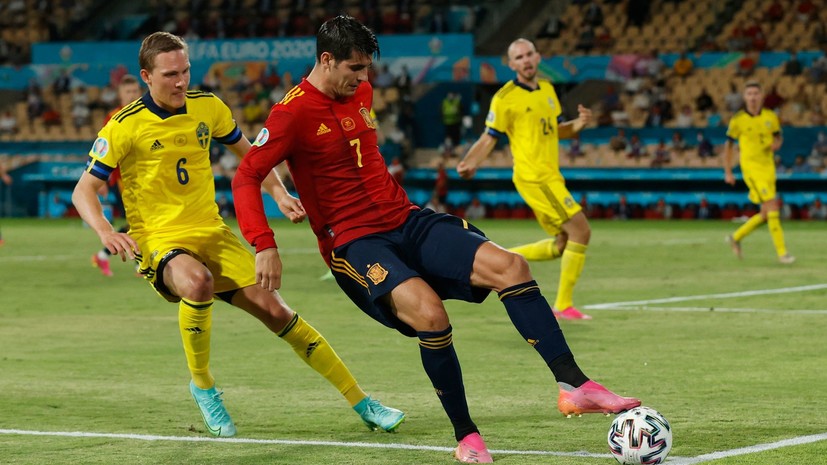 Сборные Испании и Швеции сыграли вничью в матче Евро-2020