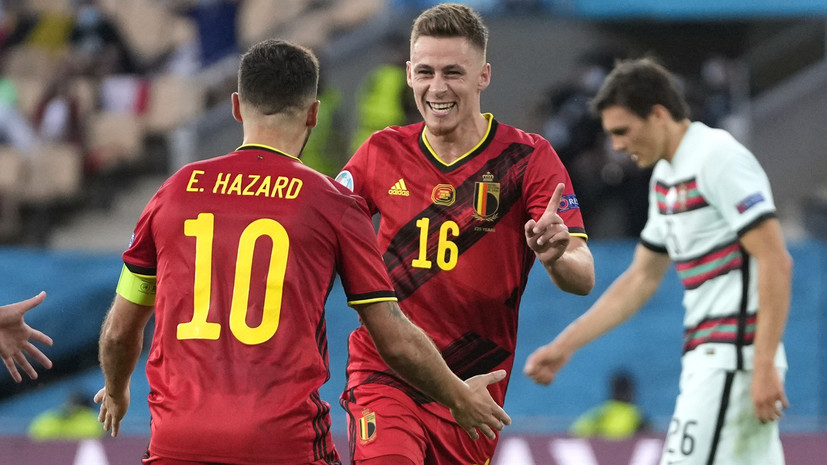 Чудо-гол Азара, травма Де Брёйне и 24 удара по воротам Куртуа: как Бельгия победила Португалию в 1/8 финала Евро-2020