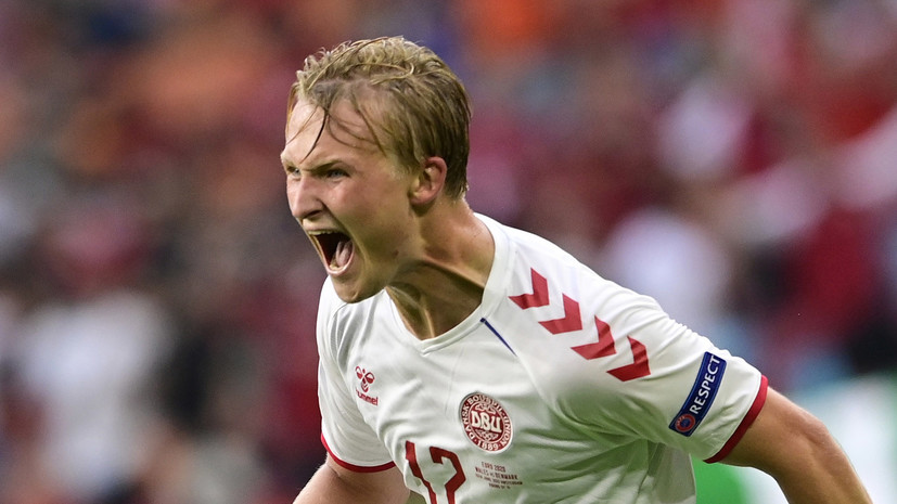 Дольберг удвоил преимущество Дании в матче 1/4 финала Евро-2020 с Чехией