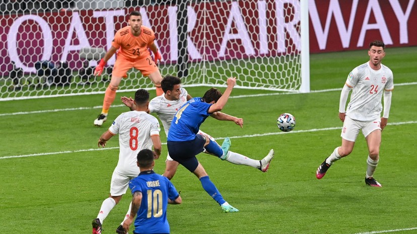 Кьеза открыл счёт в матче Италия — Испания