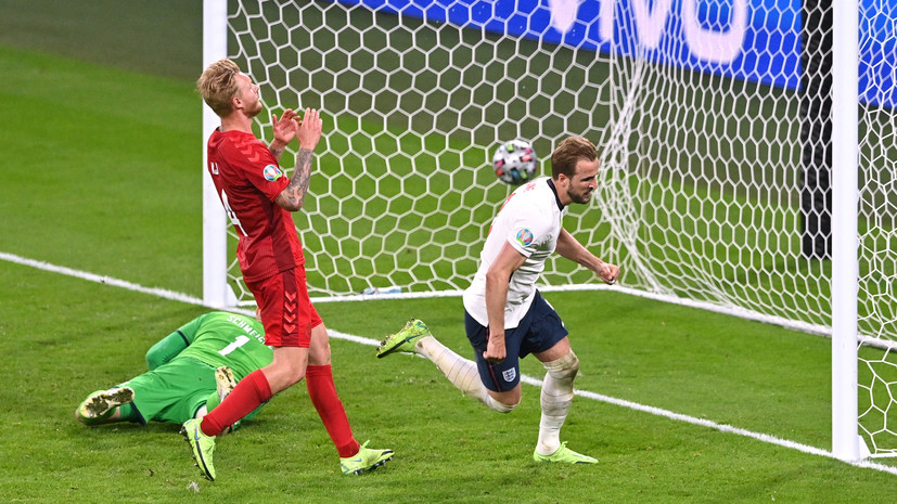 Кейн вывел вперёд Англию в полуфинале Евро-2020 с Данией