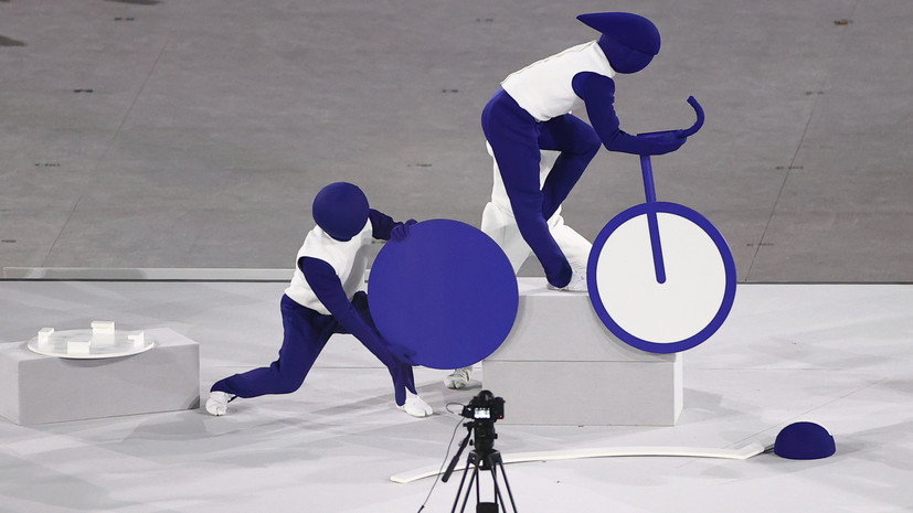 На церемонии открытия ОИ в Токио были представлены пиктограммы олимпийских видов спорта