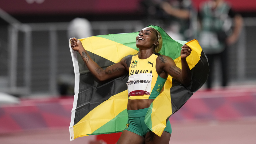 Ямайская легкоатлетка Томпсон выиграла золото ОИ в беге на 100 м