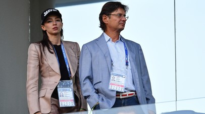 Владелец «Спартака» Леонид Федун и его супруга Зарема Салихова