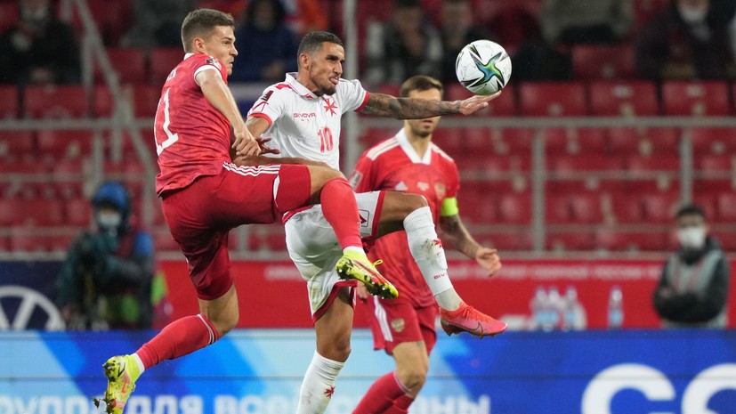 Россия забила второй мяч в ворота Мальты в отборочном матче ЧМ-2022