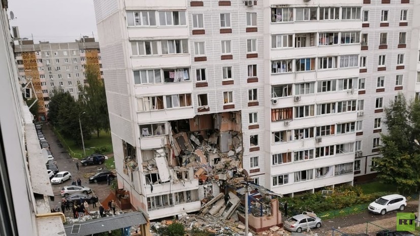 СК опубликовал видео с места взрыва газа в доме в Ногинске