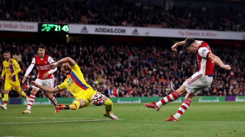 «Арсенал» на 95-й минуте вырвал ничью в матче АПЛ с «Кристал Пэлас»