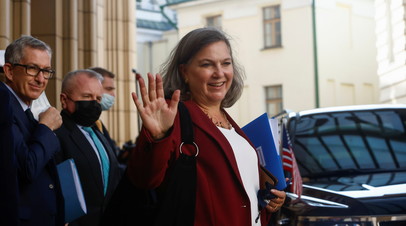 Виктория Нуланд после переговоров в российском МИД 12 октября 2021 года