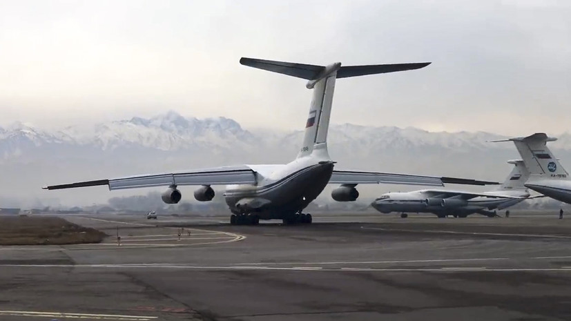 Российские самолёты доставили белорусских военных из ОДКБ из Казахстана в Минскую область