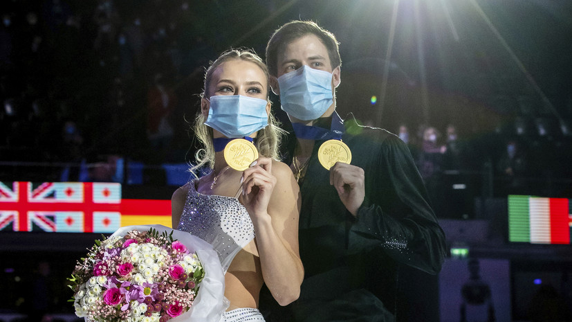 Появилось видео произвольного танца чемпионов Европы — 2022 Синициной и Кацалапова