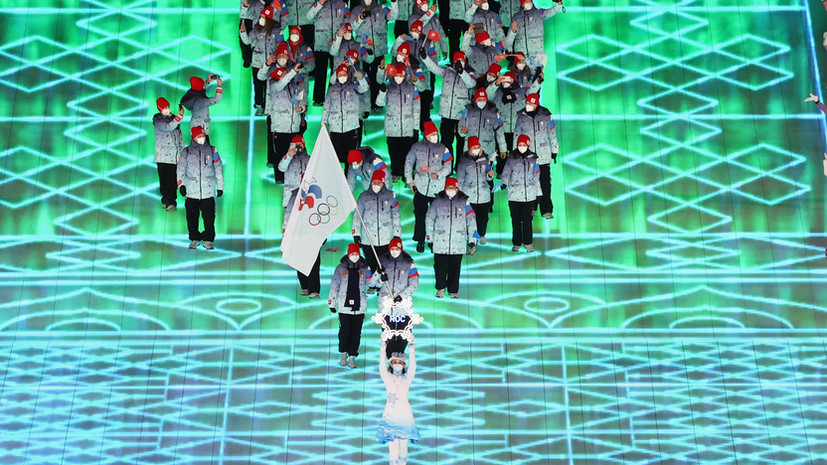 Шипачёв и Фаткулина вынесли флаг ОКР на церемонии открытия Олимпийских игр