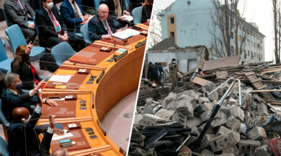 Заседание Совбеза ООН / Архивные кадры разрушений после обстрела Донецка, 2017 год