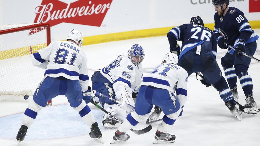 «Тампа» проиграла «Виннипегу», Кучеров отметился голевой передачей