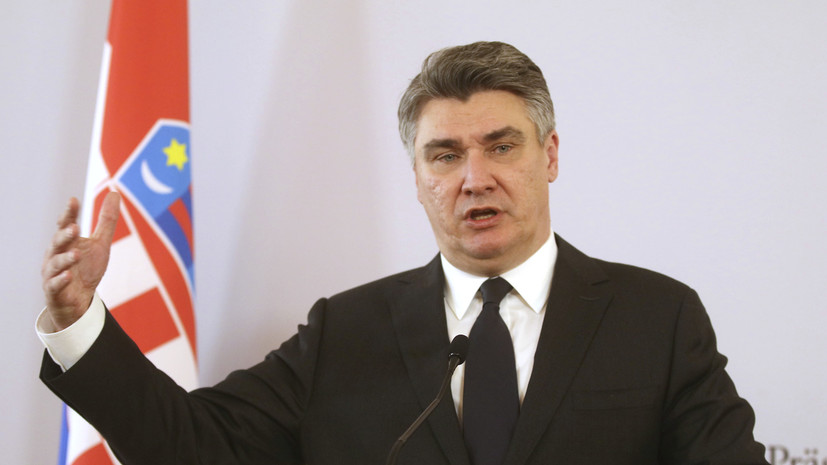Президент Хорватии: упавший в Загребе беспилотник был запущен с Украины
