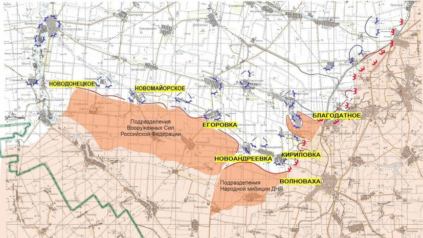 Минобороны России показало карту перешедших под контроль российских ВС районов Украины