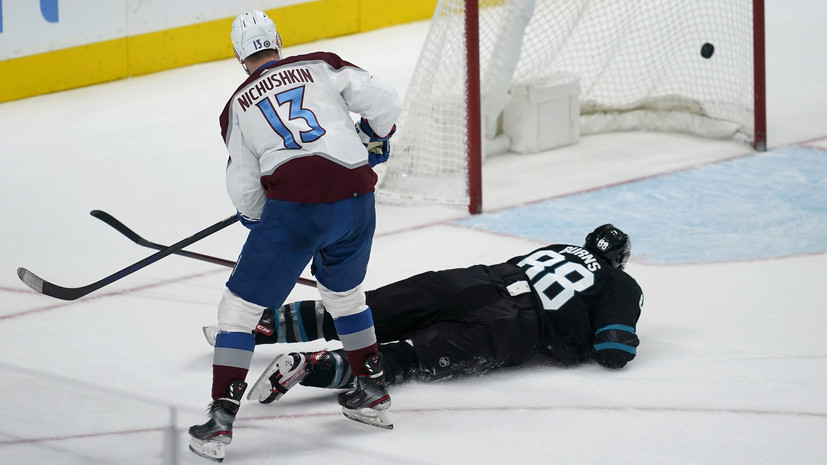 Дубль Ничушкина помог «Колорадо» победить «Сан-Хосе» в матче НХЛ