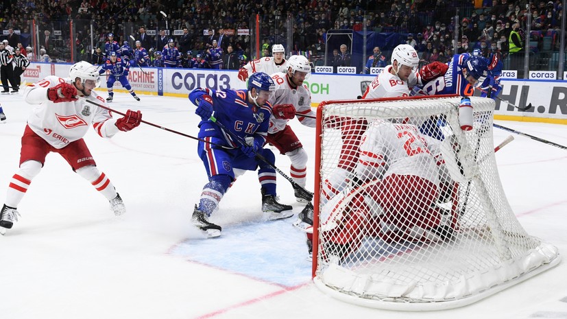 СКА обыграл «Спартак» в Москве и повёл в серии плей-офф КХЛ