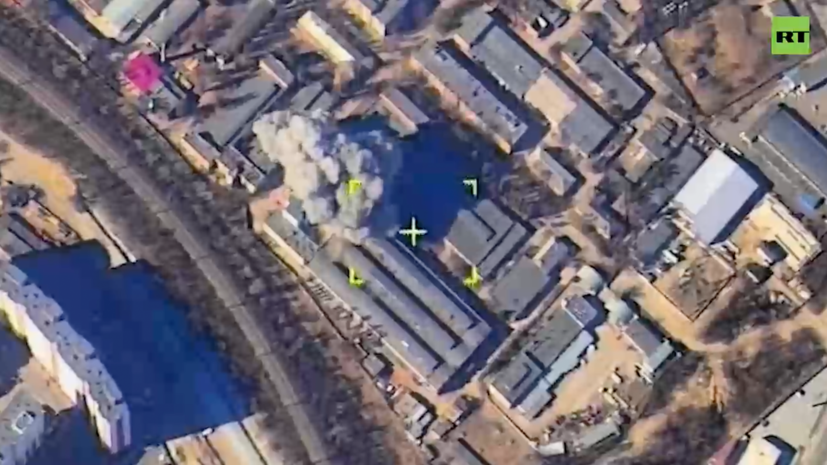 Минобороны опубликовало кадры уничтожения пусковой установки ЗРК С-300 украинских войск