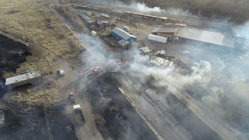 В МЧС России сообщили о пожаре на свиноферме в Хакасии