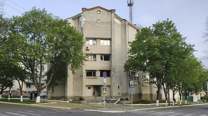 Опубликовано видео гранатомётного обстрела здания МГБ в Тирасполе