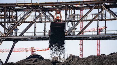 Выгрузка угля в ФРГ