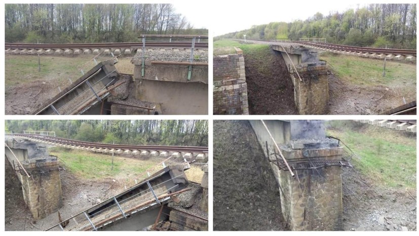 Глава Курской области показал фотографии повреждённого в результате диверсии моста