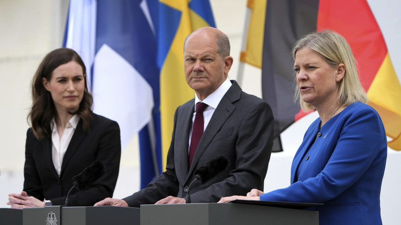 Шольц пообещал поддержку Финляндии и Швеции, если те решат вступить в НАТО