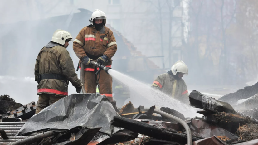 РИА Новости: причиной пожара в бизнес-центре в Москве мог стать поджог