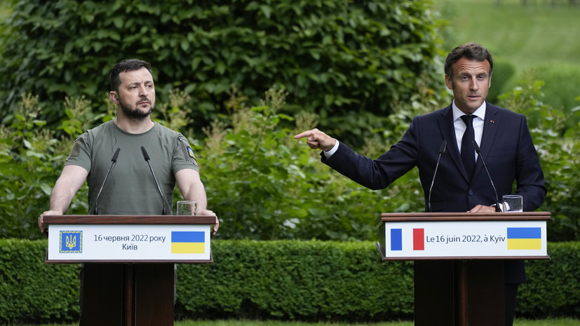 Макрон заявил, что Франция и ФРГ не будут вместо Украины вести переговоры с Россией