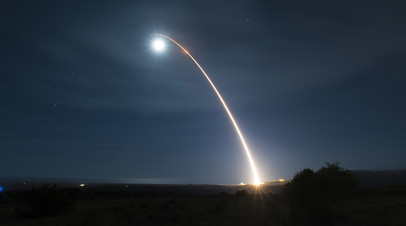 Запуск американской баллистической ракеты Minuteman
