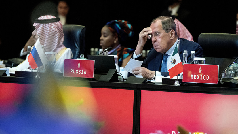 Лавров прокомментировал отказ госсекретаря Блинкена участвовать в общем фотографировании