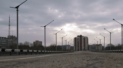 Автомобильная эстакада в районе железнодорожного вокзала Луганска