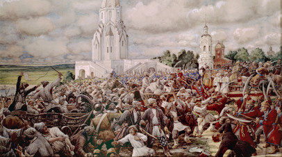 Медный бунт, картина Эрнеста Лисснера, 1938 год