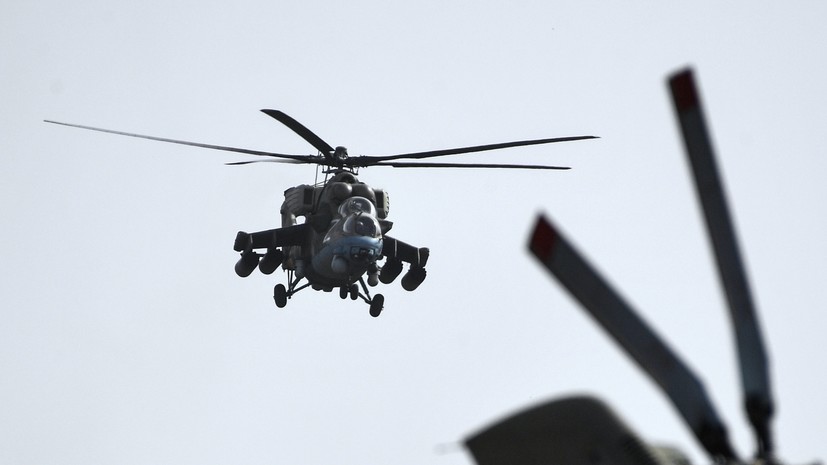 МО: экипаж вертолёта Ми-35 сорвал попытку ВСУ навести переправу в Харьковской области