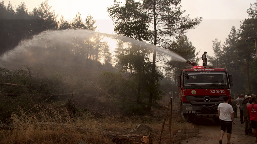 В турецком городе Мармарис произошёл лесной пожар