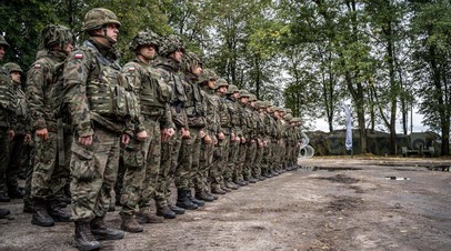 Польские военные на учениях