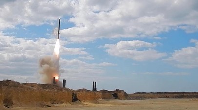 Нанесение удара ракетами «Оникс» с берегового комплекса «Бастион» по инфраструктуре ВСУ