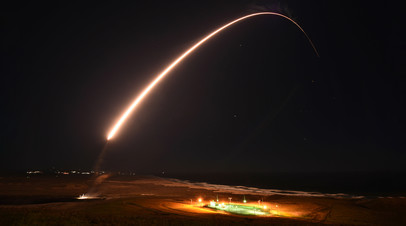 Испытательный запуск американской межконтинентальной баллистической ракеты Minuteman III
