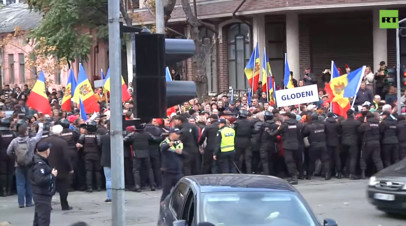 В Кишинёве проходит антиправительственная демонстрация