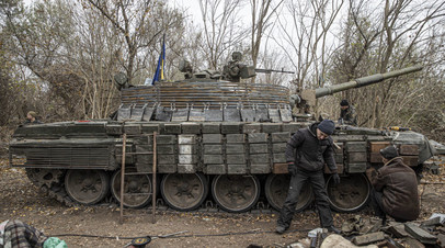 Бойцы Вагнера уничтожили украинский танк с иностранным экипажем под Артёмовском в ДНР