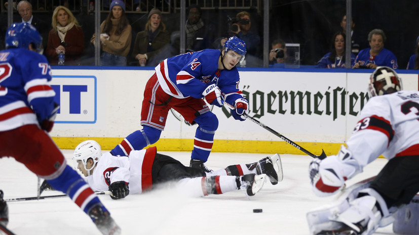Гол Кравцова не спас «Рейнджерс» от поражения «Оттаве» в НХЛ