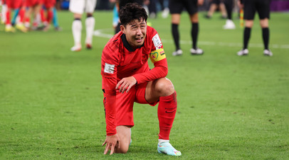Южнокорейский нападающий Сон Хын Мин после матча с Португалией