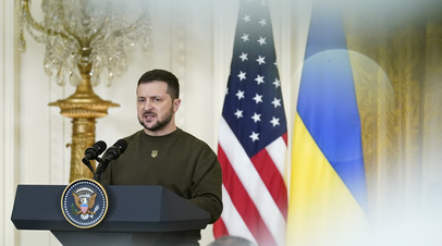 Президент Украины Владимир Зеленский во время визита в Вашингтон
